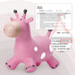 EVERICH TOY Giraffe Bouncy Horse Hopper for Toddlers  Bouncy Animals Jumping Horse  Inflatable Ride on Bouncer Hopping Toys Gifts for Boys and Girls 18 Months 2 3 4 5 6 Years Old