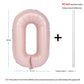 40 In Matte Pink Number Balloons Helium Foil Mylar Balloon Birthday Party Banquet Decoration Digital 0