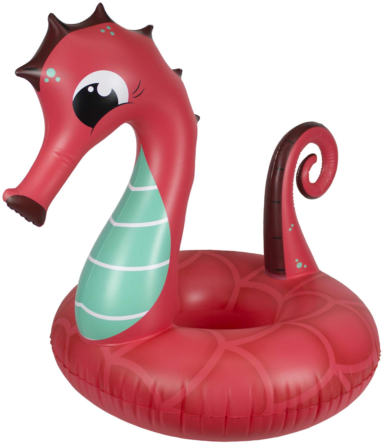 Poolmaster 48-Inch Inflatable Swimming Pool Party Float, Seahorse, Coral