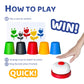 Pairez Toys Quick Stacking Cups Games For Kids, Classic Matching Cup Game, Speed Match Cups Games, Parent-Child Interactive Toys With 24 Cards & 30 Cups, Family Games For Party Or Travel