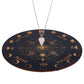 Infunly Witch Pendulum Board Eyes Runes Wooden Dowsing Planchette Board 7.9' Metaphysical Message Board With Pendulum Crystal Necklace For Beginners, Witchcraft Altar Supplies