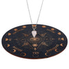 Infunly Witch Pendulum Board Eyes Runes Wooden Dowsing Planchette Board 7.9' Metaphysical Message Board With Pendulum Crystal Necklace For Beginners, Witchcraft Altar Supplies
