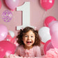 Haolongfa Pink Balloons,60Pcs Pink White Balloons Magenta Confetti White Balloon For Girls Theme Birthday Baby Shower Bridal Sho