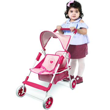 Baby Doll Stroller For 18 Inches American Girl Dolls With Multi Function. (Da422-Purple)…