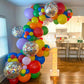 Red Yellow Blue Balloons, Rainbow Assorted Latex Balloons, 12Inch Matte Blue Yellow Red Green Latex Balloons Colourful Confetti