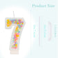 FAMGift Number 7 Birthday Candle - Colorful Macaron Candles, 7 Candle Birthday Girl Women, Sweet Theme Birthday Party Supplies,