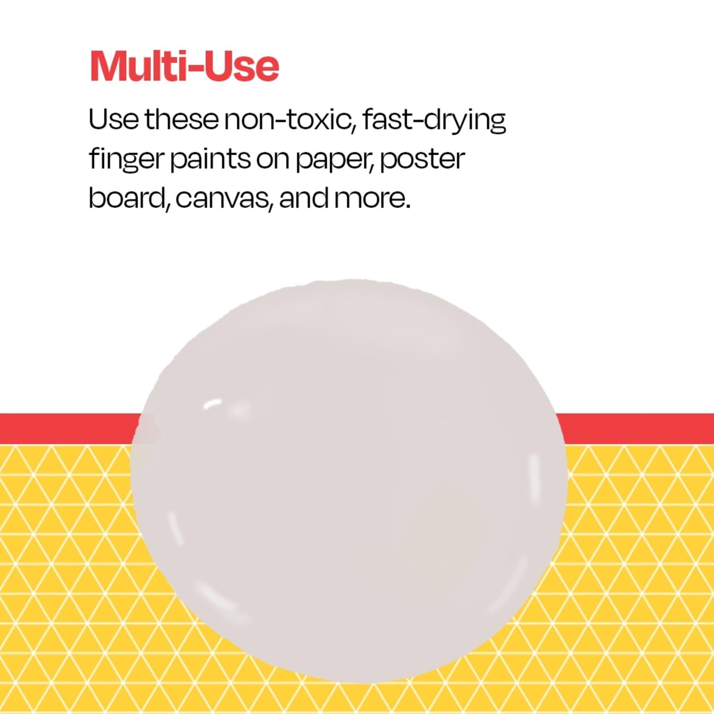 School Smart Washable Finger Paint, White, 1 Quart Bottle