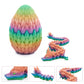 Exqdynm 3D Printed Dragon Egg Toy 12'' Crystal Articulated Dragon Decor Collectible
