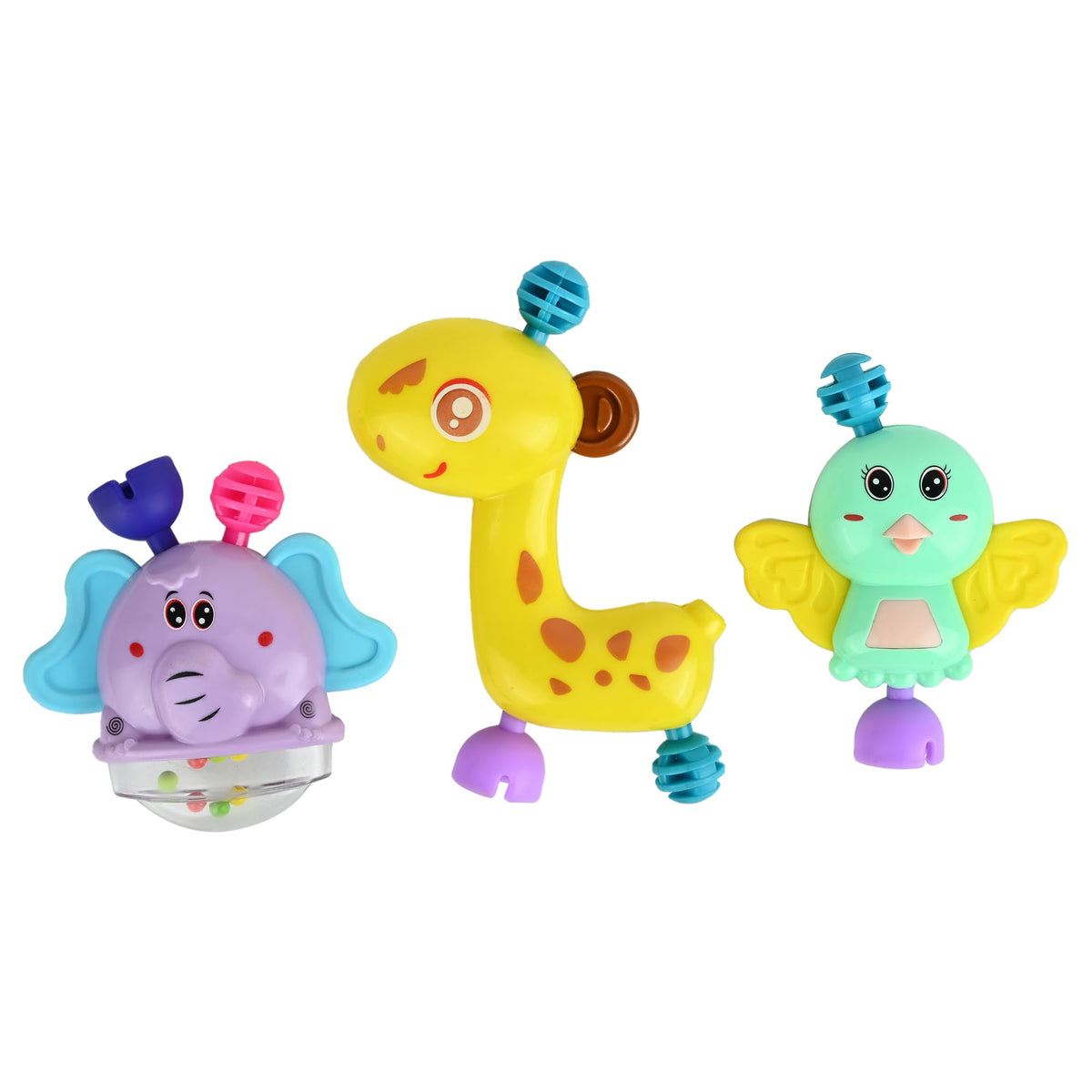 Play & Grow Primum Quality Baby Rattle  Pack Of 03 | Newborn Rattle Gift Set For Boys & Girls | Safe & Colorful Infant Toys For