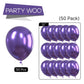 Partywoo Metallic Purple Balloons, 50 Pcs 12 Inch Purple Metallic Balloons, Purple Balloons For Balloon Garland Or Arch As Party Decorations, Wedding Decorations, Baby Shower Decorations, Purple-G105