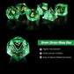 D&D Dice, Dndnd 7 Piece Zircon Glass Dice Set With Great Gift Box For Dungeons And Dragon Dnd Tabletop Game (Green Glass With Go