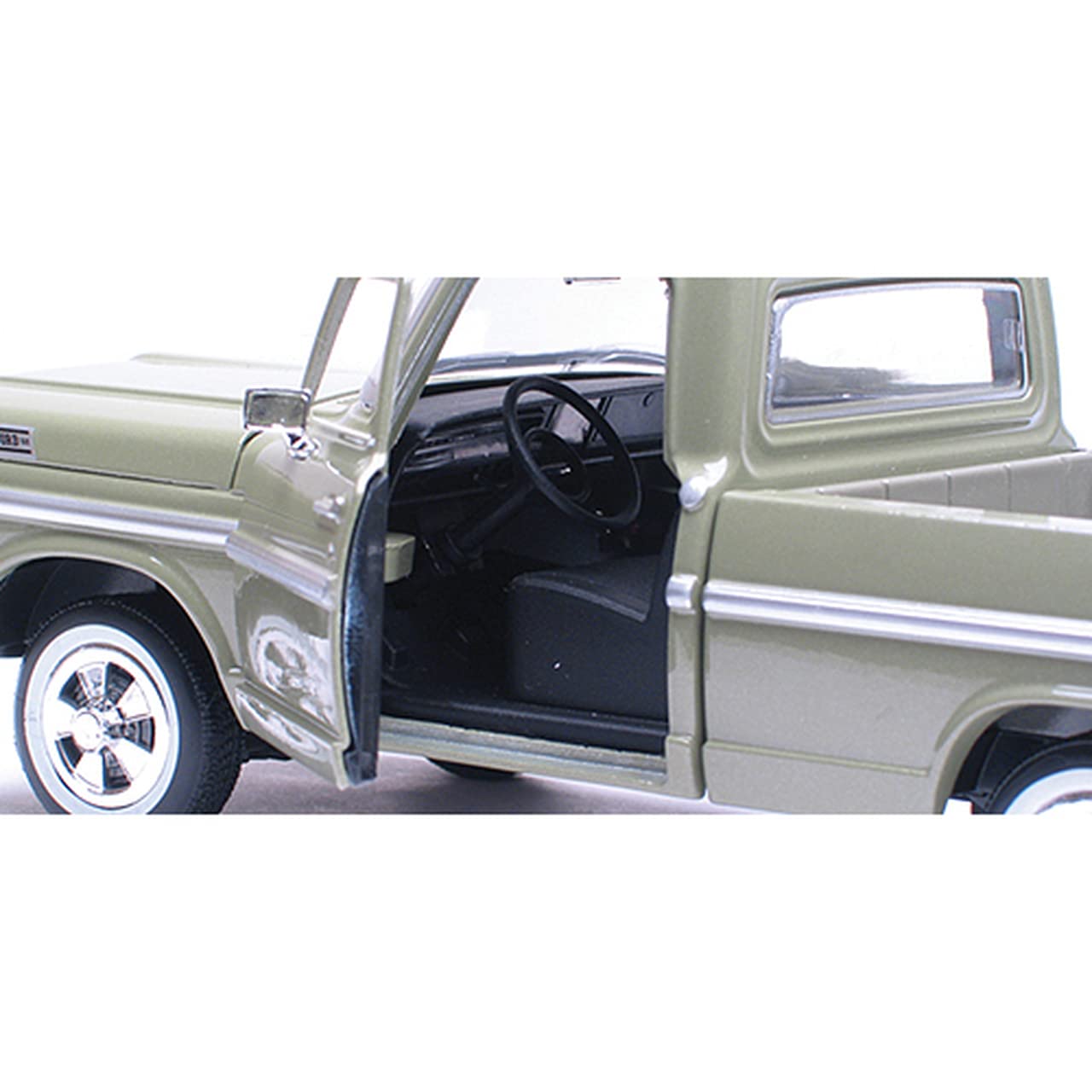 Motor Max 1969 Ford F-100 Pickup, Green - Motormax Premium American 79315-1/24 Scale Diecast Model Car
