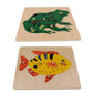 Calandis 2 Piece Children Wooden Montessori Animal Peg Jigsaw Puzzle Toy 01 | Preschool Toys & Pretend Play