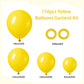 Fotiomrg 110Pcs Yellow Balloon Garland Arch Kit, 18 12 10 5 Inch Yellow Latex Balloons Different Sizes Pack For Birthday Graduat