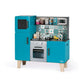Janod Lagoon Maxi Cooker Aqua 34    Tall Wooden Kitchen Play Set with 15 Accessories - Ages 3+ - J06555