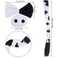 Dxhycc 5 Pieces Milk Cow Costume Set Cow Ears Headband Nose Tail Bowtie Tutu For Halloween Dress Up Animals Cosplay Set