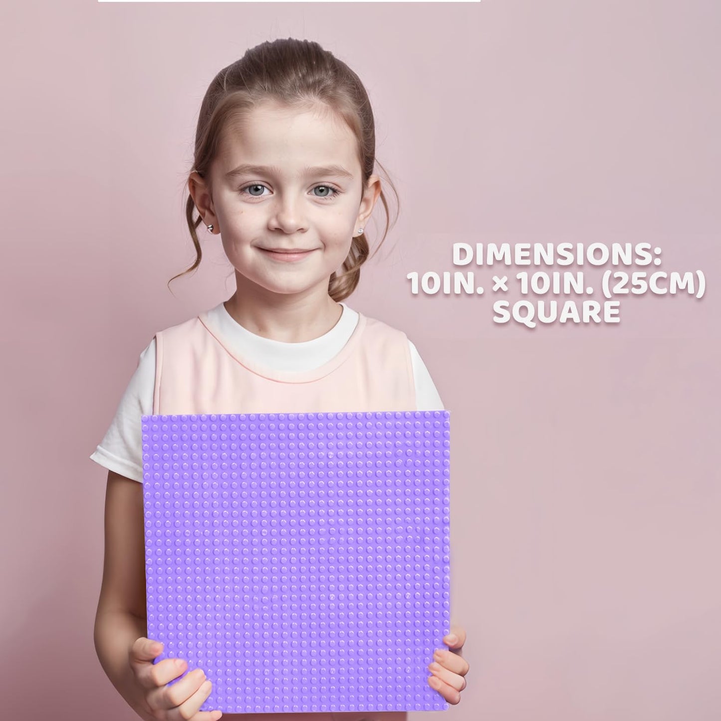 Pairez Toys 8 Pack Classic Baseplate, Square 32X32 Building Base Plates For Kids, Compatible With All Major Brands, 10' X10”, Stem Building Toys For Kids Ages 4 5 6 7 8+ (Pastel)