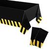 2 PCS Construction Birthday Party Tablecloth Dump Truck Birthday Table Covers for Kids Boys Birthday Construction Party Decorati