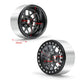 RCLIONS 2.2inch Beadlock Wheels Rims 35mm for 1/10th Scale RC Rock Crawler Model Car -Pack of 4 (Titanium Color)