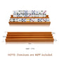 Exqline Wooden Domino Racks Organizer Set of 4 - Premium Brown Holders for Mexican Train Dominoes - Model DR-002