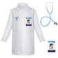 Phobby Doctor Kit for Toddlers 3 4 5 Years Old, Doctor Dress up Costume for Kids with Real Stethoscope, Pretend Play Medical Toy