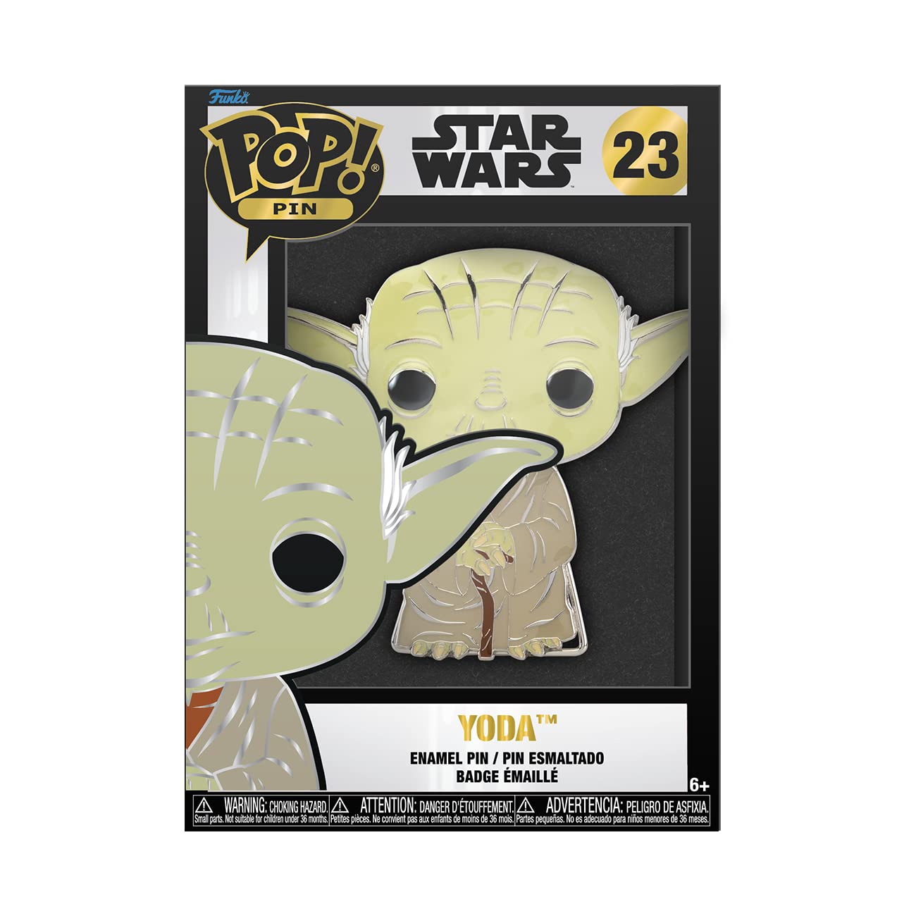 Funko Pop! Sized Pin: Star Wars - Yoda With Chase (Styles May Vary)