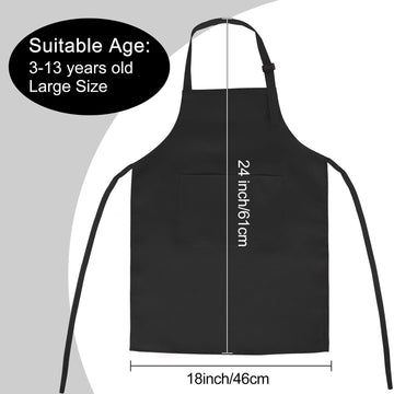 Bouiexye 15 Pack Kids Apron Adjustable Children Apron with 2 Pockets Children Chef Painting Aprons for Cooking Baking Painting C