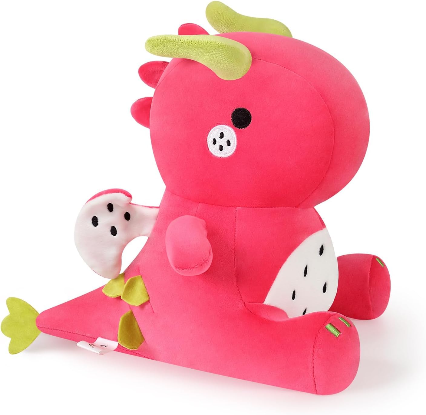 Ditucu Cute Dragon Fruit Dinosaur Plush Toy - Soft 10 inch Red Stuffed Animal for Kids, Birthday Gift for Girls & Boys