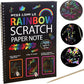 Urban Box Rainbow Scratch Paper Note Book For Kids, A4 Size, With Wooden Pen, Art Craft Kit