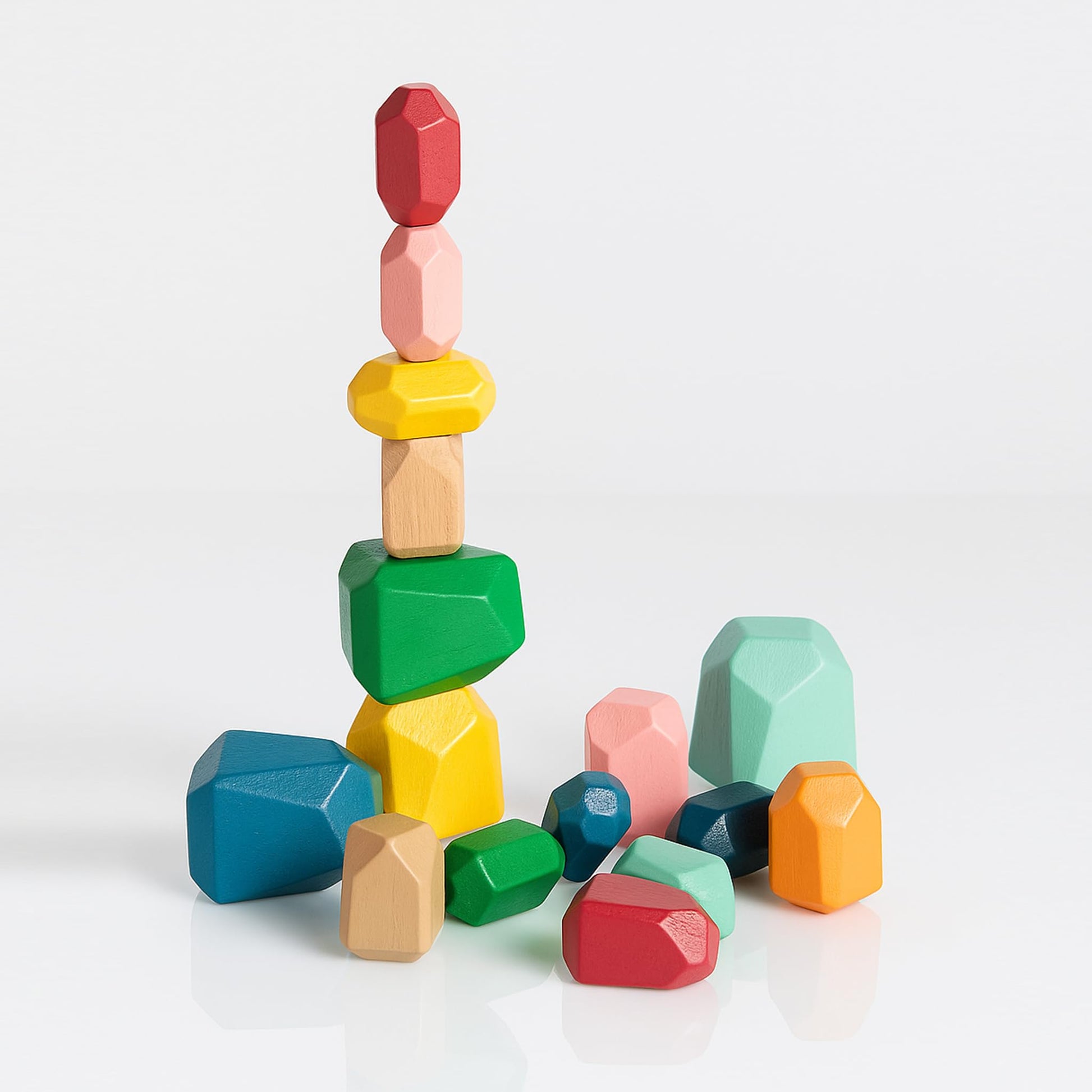 Joycrate Zen Stacking Stones Wooden Blocks For Kids | Balancing Stones Rock Stacking Game | Montessori Wooden Toy For Creativity