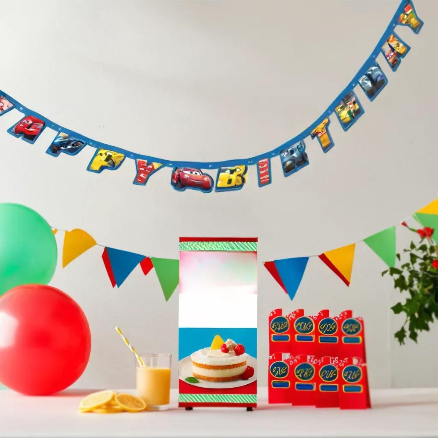 Unique Disney Cars 3 Birthday Jointed Banner - 6.2 Ft, 1 Pc