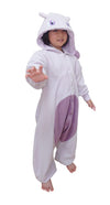 Sazac Kigurumi - Pokemon - Mewtwo - Onesie Jumpsuit Halloween Costume -Kids Size (5-9 Year Old) Purple