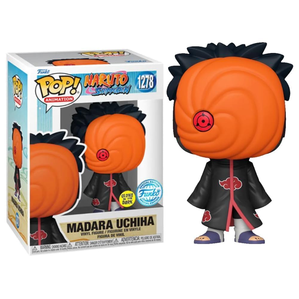 Funko Pop Animation Tobi & Madara Uchiha Vinyl Collectible, Special Edition Glow, Standard Size, Model 68861