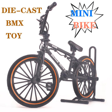 Ailejia Mini Metal Finger Bike Extreme Sports Bmx Finger Bicycle Toys Game Set For Kids And Adults, Metal Bike Model Collections Decoration (Bmx Black)