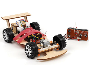 Pica Toys Wooden Wireless Remote Control F1 Racing Car Science Kit To Build (Red), Stem Project For Kids Aged 9 10 11 12 13, Science Building Kit Gift For Boys And Girls