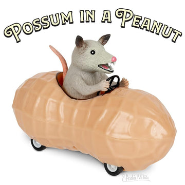 Archie McPhee Pull Back Toy Car - Mcphee Archie Possum, Model 12967, Cotton Material, Fun Collectible for Kids