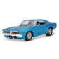 MAISTO 1969 Dodge Charger R/T Diecast Model Car 1:25 Blue Rubber 31256bl