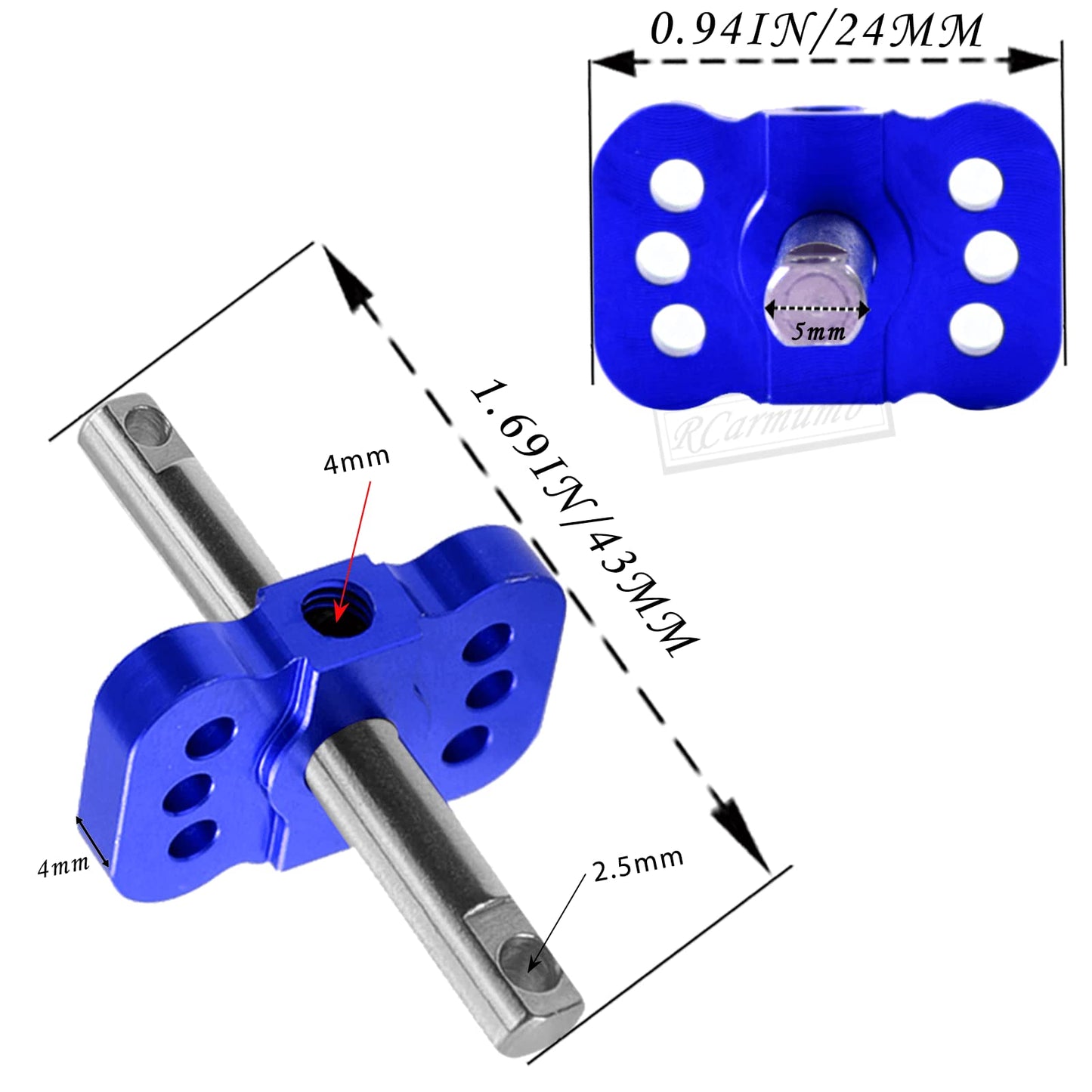 Rcarmumb RC Differential Locker Spool for 1/10 Slash 2WD Rustler 2WD Stampede 2WD Bandit 2WD,Aluminum Diff Case Diff Locker Moun