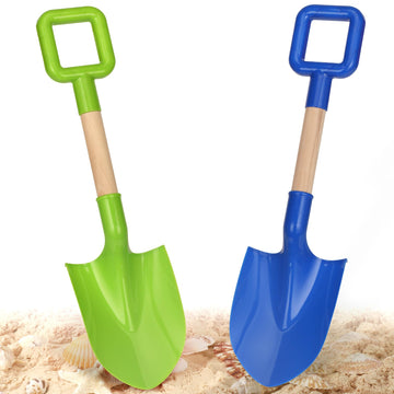 Dilabnba Beach Sand Toys Shovels for Kids Adults, 16inch/40cm Jumbo Toddler Garden Beach Sand Spade Shovels for Digging Snow, Pl