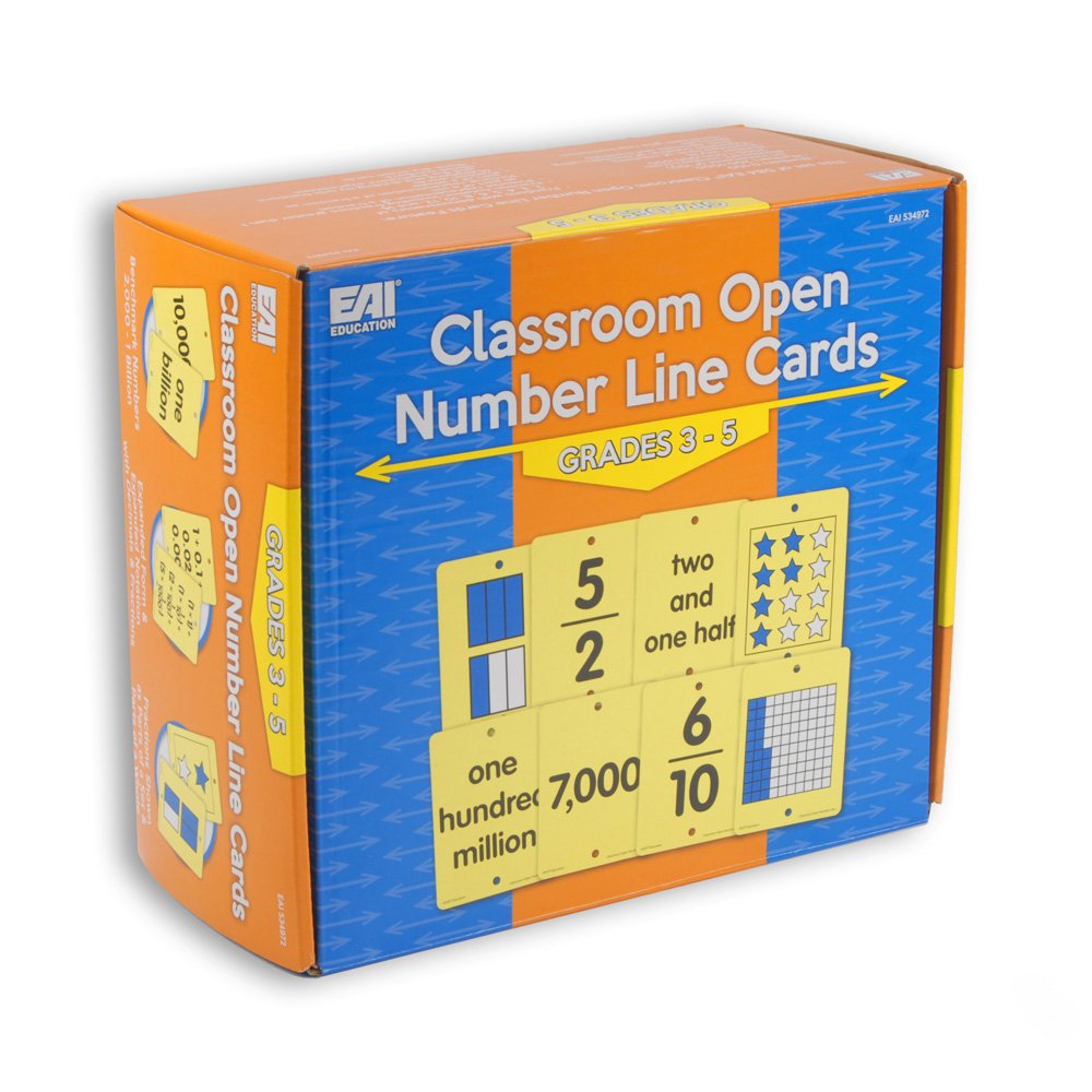 Eai Education Classroom Open Number Line Cards: Grades 3-5 (Cards Only)