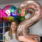 Rose Gold 8 Balloon, Number Balloons 40 Inch, 8Th Birthday Decorations For Boys Girls, Birthday Balloons, Rose Gold Party Suppli