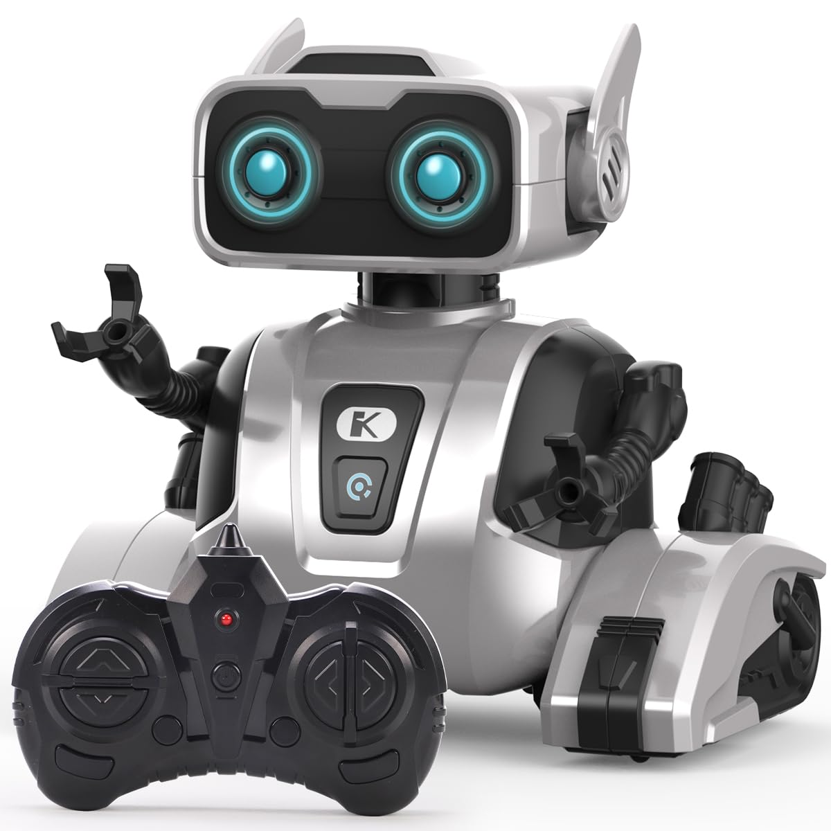 REMOKING STEM Remote Control Robot Toy for Kids, Educational Intelligent RC Toy With Dance, LED Eyes, Interactive Smart Gifts fo