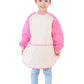 Plie Waterproof Kids Art Smocks 37 Colors (Age 1-10, S-XXL size), Pink Heart Dot (27-M)