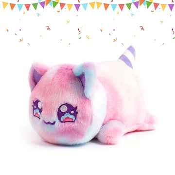 DUUGER Cute MeeMeow Rainbow Sugar Cat Stuffed Animals Plushie Collection of Cats Plush Toy for Kids Fans Birthday