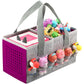 Carrying Case For Toniebox Starter Set And Tonies Figurines, Travel Felt Cloth Musical Toy Folding Bag For Toniebox Accessories (Purple)