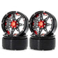 QUE-T 2.2'' Metal Beadlock Wheel Rims Set for RC 1/10 Crawler TRX4 SCX10 90046 Pack of 4