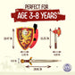 Liontouch - Noble Knight Foam decorative replica blade  Shield & Axe  Red | Playfighting Set for Boys Aged 3-8 Years | Safe Medieval Toy  & Battle Accessories | Pretend Play  Dress Up & Costumes for Kids