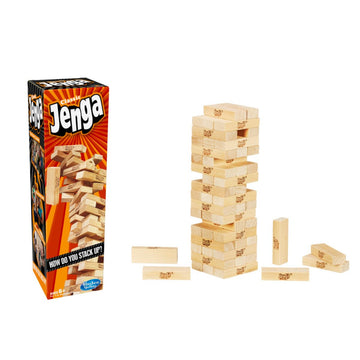 Hasbro Gaming Original Jenga Stacking Tower Game, Fun For Kids & Families, Birthday Gift Toys For Kids Ages 6+, For 1 Or More Pl
