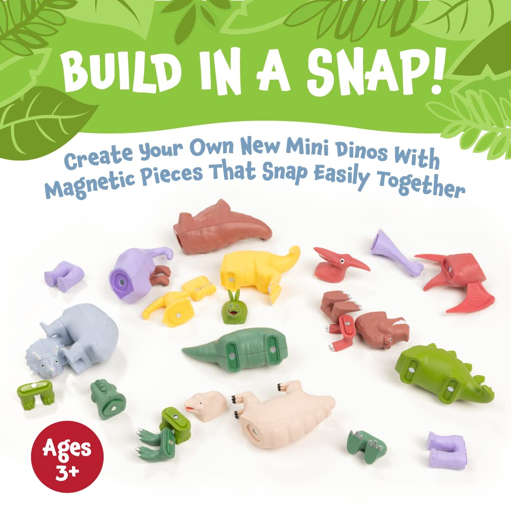 POPULAR PLAYTHINGS Mini Magnetic Mix or Match Dinosaurs Deluxe Set of 8 Dinosaurs