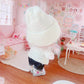 Niannyyhouse 7.8In/20Cm Plush Doll Stuffed Figures Toys Clothes Hat Floret Sweater Dress Up (Black)